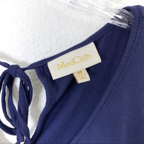 Modcloth | Navy Ruffle Tank Top - Picture 3 of 6